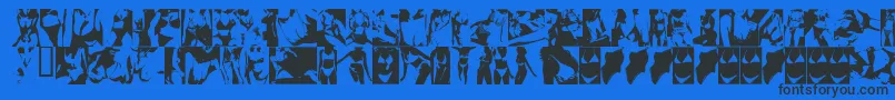 SexydynamiteVersion2000 Font – Black Fonts on Blue Background