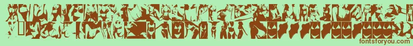 SexydynamiteVersion2000 Font – Brown Fonts on Green Background