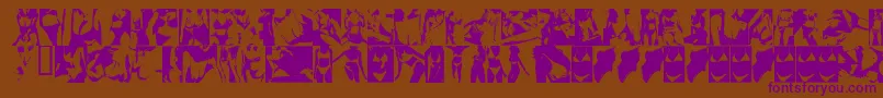 SexydynamiteVersion2000 Font – Purple Fonts on Brown Background