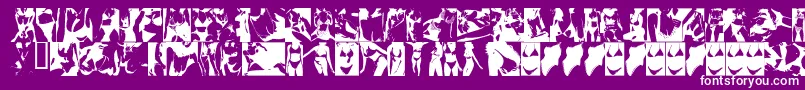 SexydynamiteVersion2000 Font – White Fonts on Purple Background