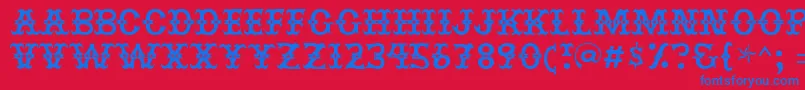 Шрифт Jesterres – синие шрифты на красном фоне