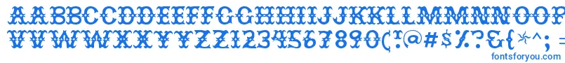 Jesterres Font – Blue Fonts on White Background