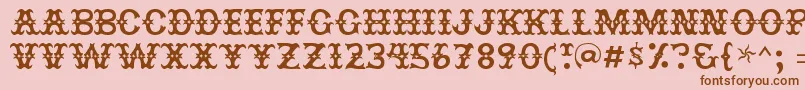 More about Jesterres Font Jesterres Font – Brown Fonts on Pink Background
