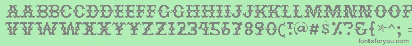 Jesterres Font – Gray Fonts on Green Background