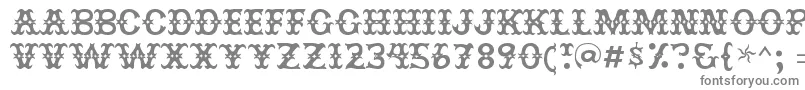 フォントJesterres – 白い背景に灰色の文字