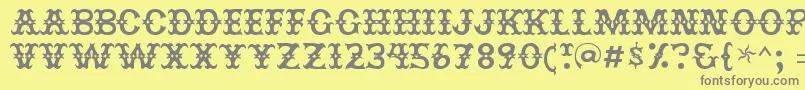 Jesterres Font – Gray Fonts on Yellow Background