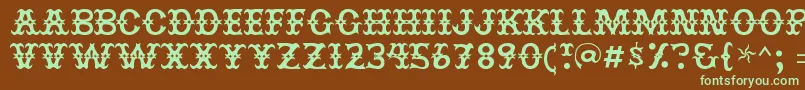 Jesterres Font – Green Fonts on Brown Background