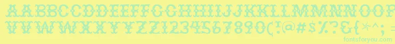 Jesterres Font – Green Fonts on Yellow Background