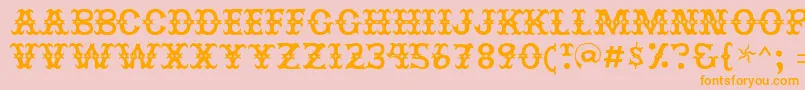 Jesterres Font – Orange Fonts on Pink Background