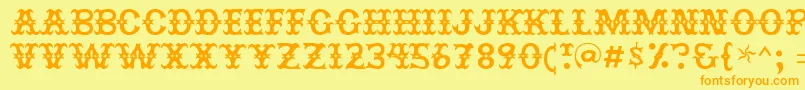 Jesterres Font – Orange Fonts on Yellow Background