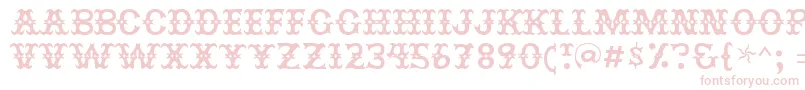 Jesterres-fontti – vaaleanpunaiset fontit valkoisella taustalla
