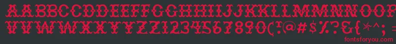 Jesterres Font – Red Fonts on Black Background