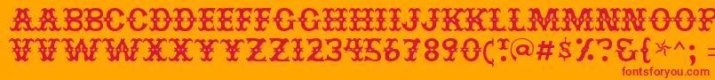 More about Jesterres Font Jesterres Font – Red Fonts on Orange Background
