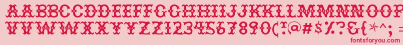 Jesterres Font – Red Fonts on Pink Background