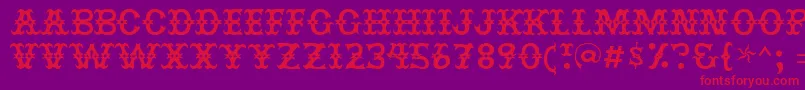 Jesterres Font – Red Fonts on Purple Background