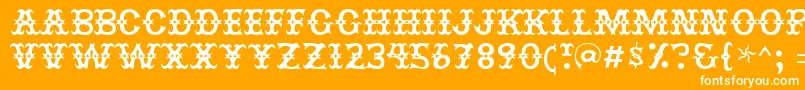 Jesterres Font – White Fonts on Orange Background