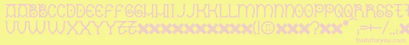 Nantronte Font – Pink Fonts on Yellow Background