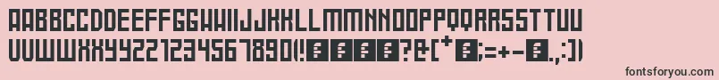 Tigre-Schriftart – Schwarze Schriften auf rosa Hintergrund