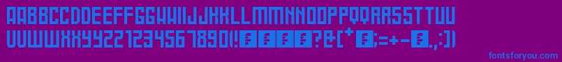 Tigre Font – Blue Fonts on Purple Background