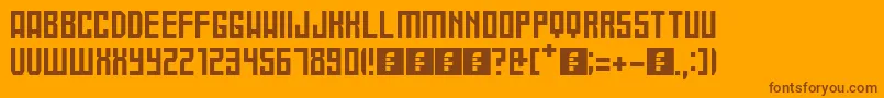 Tigre Font – Brown Fonts on Orange Background