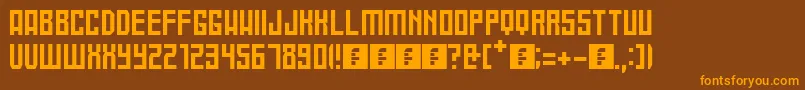 Tigre Font – Orange Fonts on Brown Background