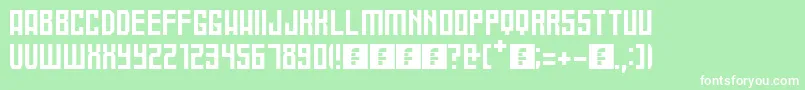 Tigre Font – White Fonts on Green Background