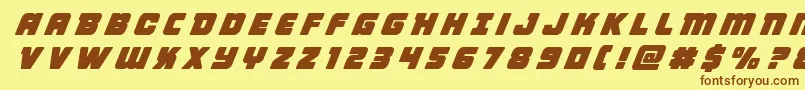 Шрифт Victorycomicstitleital – коричневые шрифты на жёлтом фоне