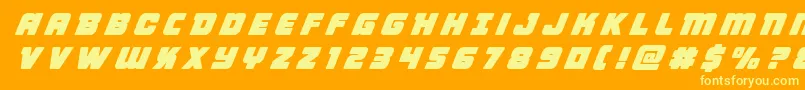 Victorycomicstitleital Font – Yellow Fonts on Orange Background