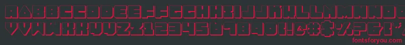 Lobo Tommy 3D Font – Red Fonts on Black Background
