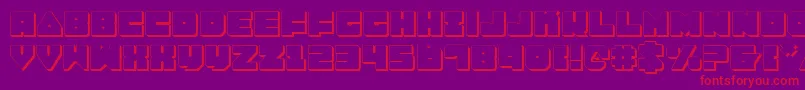 Lobo Tommy 3D Font – Red Fonts on Purple Background