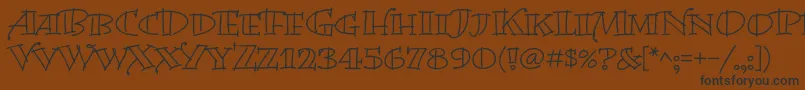 BermudalpstdOpen Font – Black Fonts on Brown Background