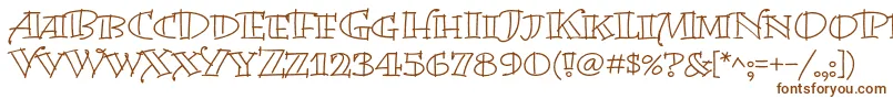 Шрифт BermudalpstdOpen – коричневые шрифты на белом фоне