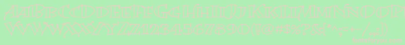 BermudalpstdOpen Font – Pink Fonts on Green Background