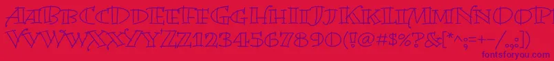 BermudalpstdOpen Font – Purple Fonts on Red Background