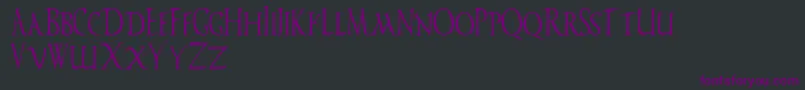 Ved ffy Font – Purple Fonts on Black Background