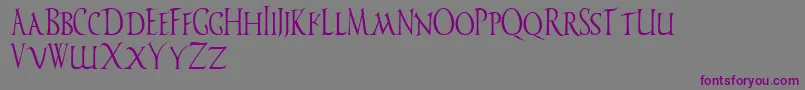 Ved ffy Font – Purple Fonts on Gray Background