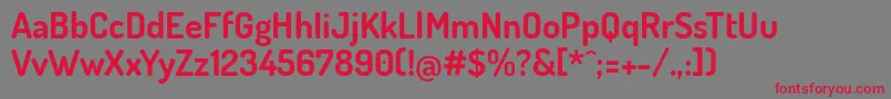 DosisBold Font – Red Fonts on Gray Background