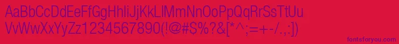 Heaveneticacond4Ltsh Font – Purple Fonts on Red Background