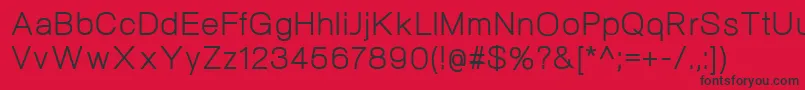 フォントNeogramRegular – 赤い背景に黒い文字