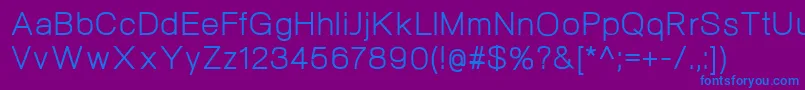 NeogramRegular Font – Blue Fonts on Purple Background