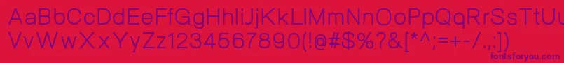 NeogramRegular Font – Purple Fonts on Red Background