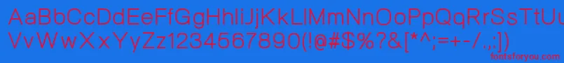 NeogramRegular Font – Red Fonts on Blue Background