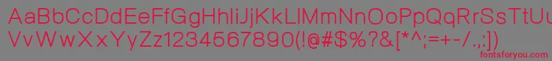 NeogramRegular Font – Red Fonts on Gray Background