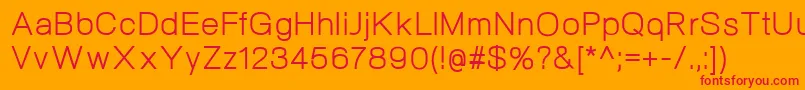 フォントNeogramRegular – オレンジの背景に赤い文字