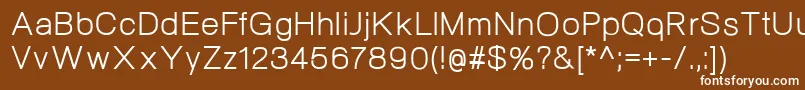 Шрифт NeogramRegular – белые шрифты на коричневом фоне