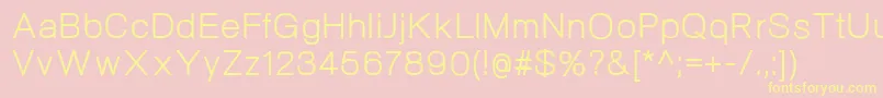 NeogramRegular-Schriftart – Gelbe Schriften auf rosa Hintergrund