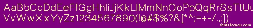 NeogramRegular Font – Yellow Fonts on Purple Background