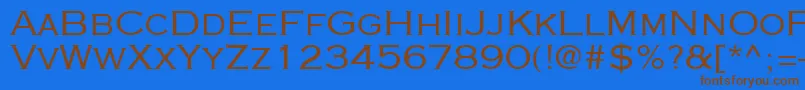 Cooperplanck4Sh Font – Brown Fonts on Blue Background