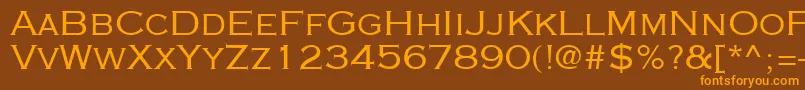 Cooperplanck4Sh Font – Orange Fonts on Brown Background