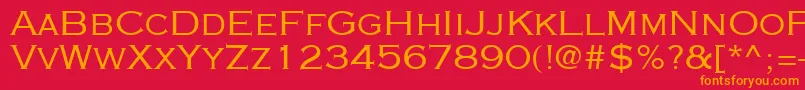 Cooperplanck4Sh Font – Orange Fonts on Red Background